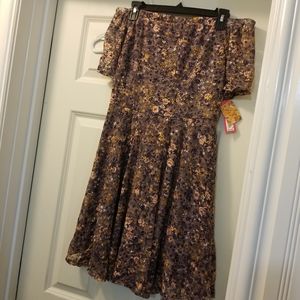 NWT Strapless Floral Lavender Fit&Flare Dress SZ M
